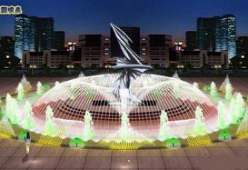 龍華水景搖擺噴泉雕塑，循環(huán)噴水模式噴泉雕塑加工