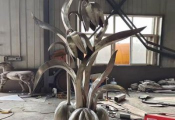 邢臺木棉花雕塑制造商，城市雕塑，不銹鋼木棉花雕塑廠家