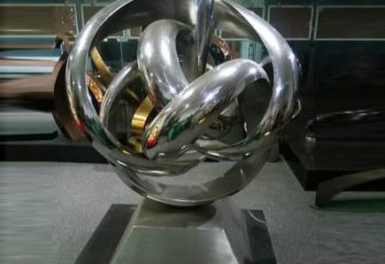 鄂州地產(chǎn)雙環(huán)雕塑定做，城區(qū)小品，景觀不銹鋼雙環(huán)雕塑定價