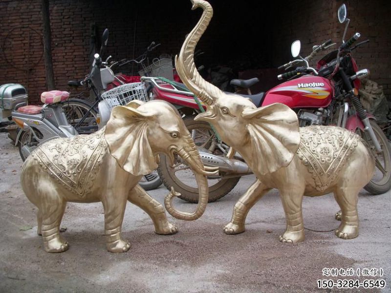南關(guān)大象雕塑制造商，小區(qū)擺件，銅大象雕塑提供
