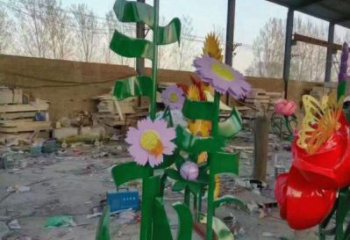 岳陽茉莉花雕塑訂做，城市雕塑，不銹鋼茉莉花雕塑廠