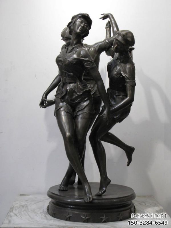 盤錦住宅小區跳舞雕塑