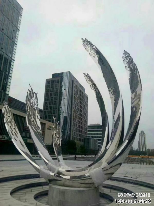 巴彥淖爾地面噴泉雕塑小品，圓環結構概念，旱地水景噴泉體系