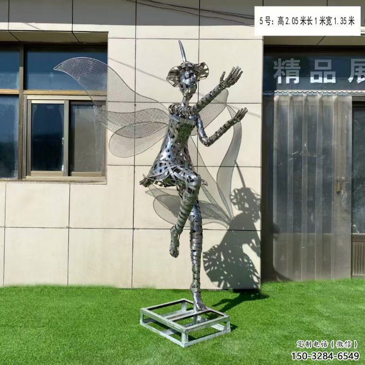 靈武現代鏤空舞者雕塑承接，歐式風格，鐵藝跳舞雕塑精選