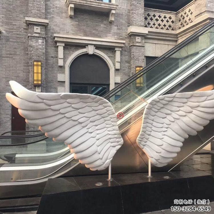 城中景觀鳥(niǎo)翅雕塑制造，歐式風(fēng)格，不銹鋼鳥(niǎo)翅雕塑定價(jià)