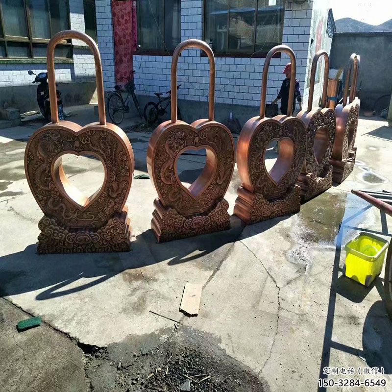 海東景觀同心鎖雕塑供應，藝術雕塑，現代鎖子雕塑供求