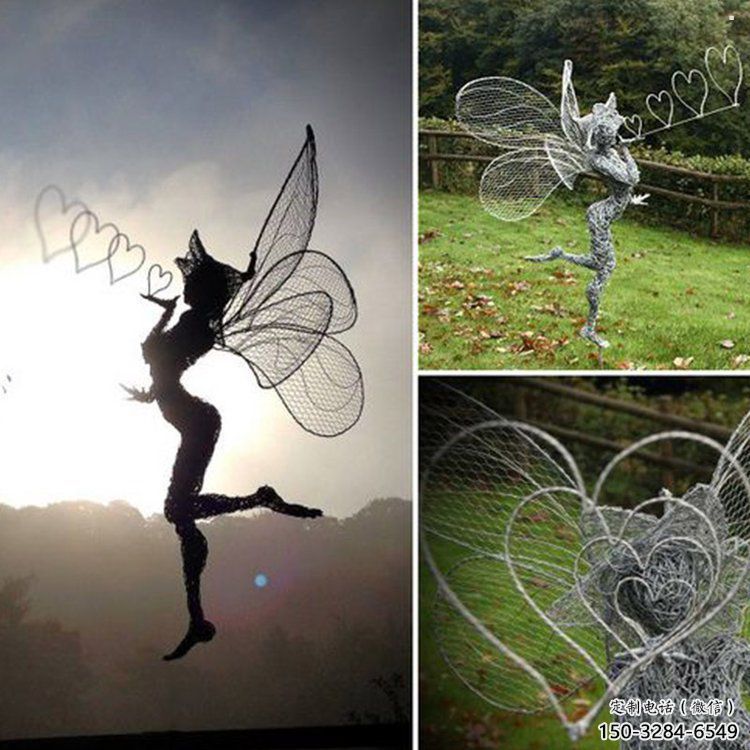 忻州小精靈雕塑，抽象卡通雕塑，美陳人物擺件