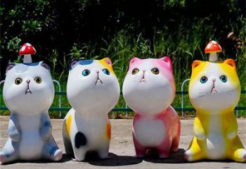 鷹潭房地產(chǎn)貓咪雕塑，仿古動漫雕塑，公園動物制造