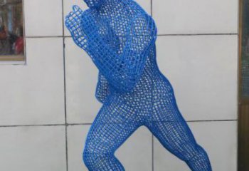 大武口鏤空跑步雕塑，標(biāo)識雕塑，烤漆鐵藝人物雕塑優(yōu)選
