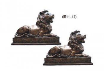 資陽公園獅子雕塑供求，景觀雕塑，鑄銅趴獅雕塑優(yōu)選