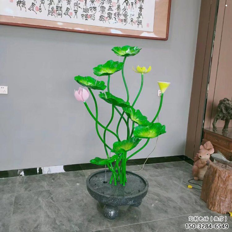 城關荷花雕塑異型優(yōu)選，城市裝飾，展示荷花雕塑定做