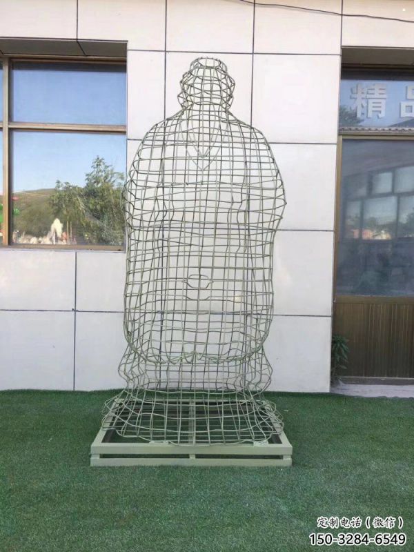 阿里鏤空孔子雕塑訂做，景區雕塑，鐵藝古代人物雕塑定價