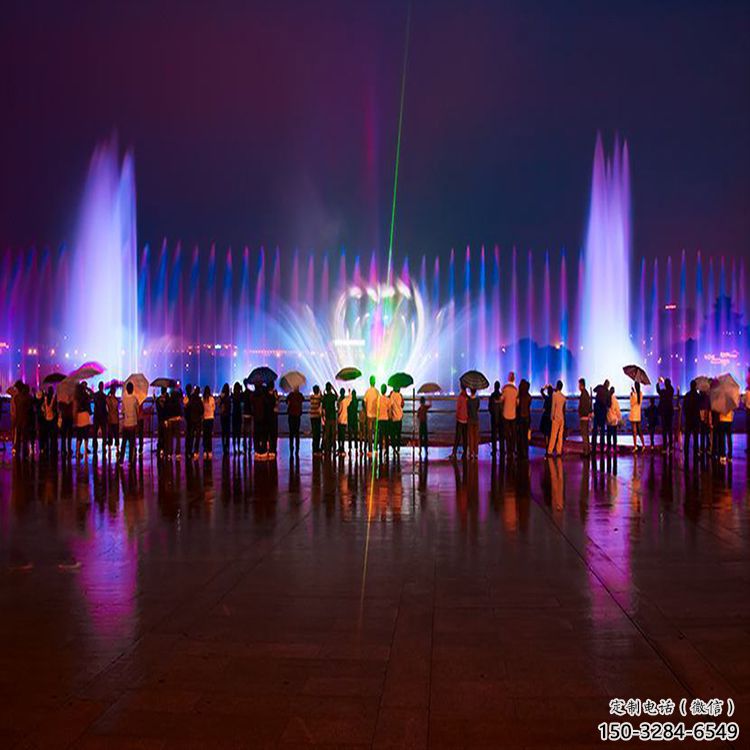 博爾塔拉水景程控噴泉雕塑，高噴循環噴水方式設計