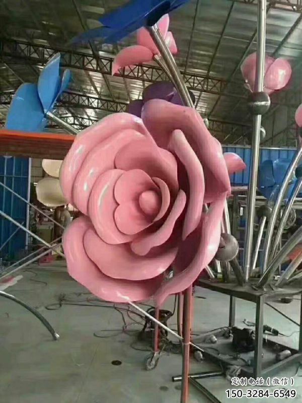 大理牡丹花雕塑工廠優選，城市裝飾，牡丹花花朵雕塑供給