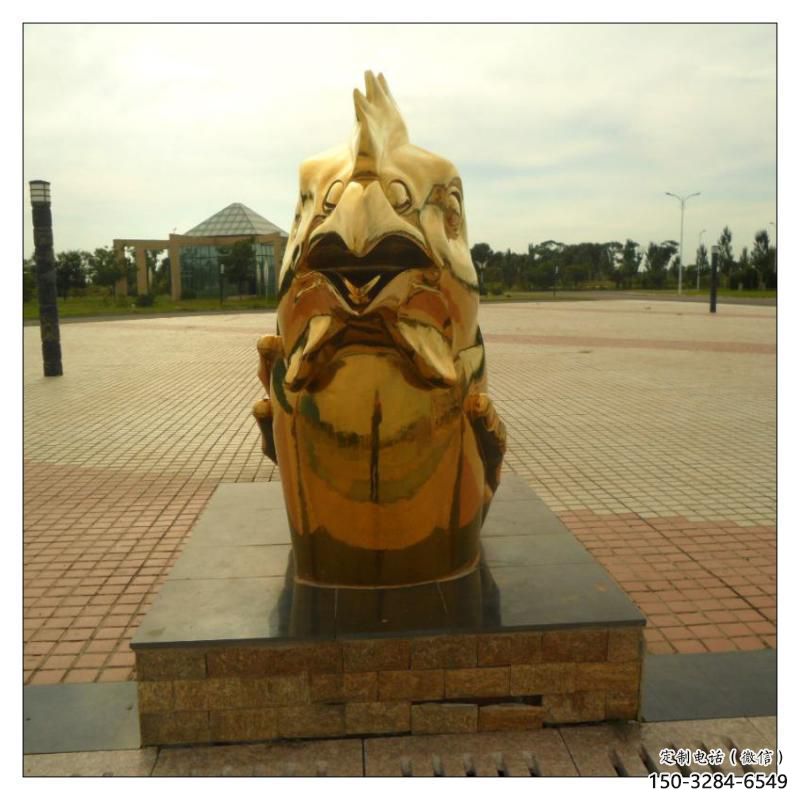 寧波不銹鋼生肖雕塑，鍍鈦工藝，公園廣場戶外擺放