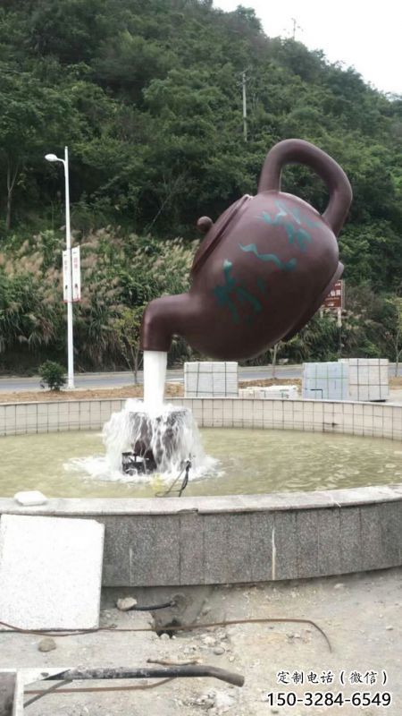 湖州小區天壺標志雕塑，多彩藝術，天壺雕塑生產廠家
