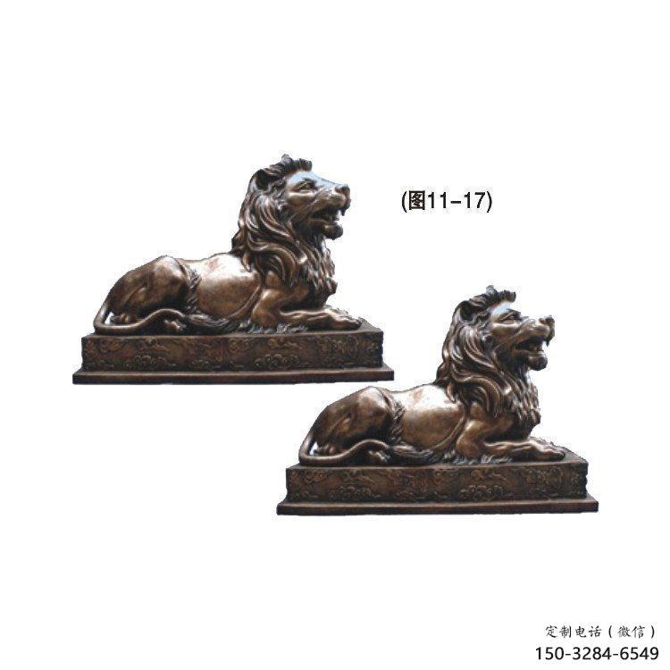 金華公園獅子雕塑供求，景觀雕塑，鑄銅趴獅雕塑優(yōu)選