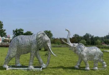 溫州鏤空大象雕塑制造商，動物擺件，透雕大象雕塑定制