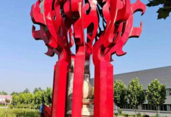 舟山火球雕塑，精神堡壘火球雕塑落地展示