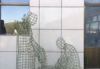 西湖鏤空孝道雕塑通用，街景小品，鐵藝洗腳雕塑制造