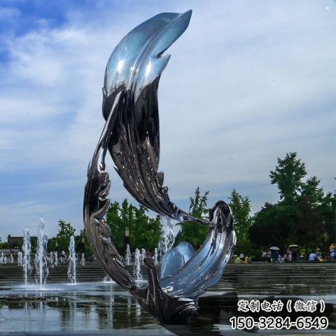 羽毛雕塑制作，園林裝飾，建筑鏡面羽毛雕塑批發